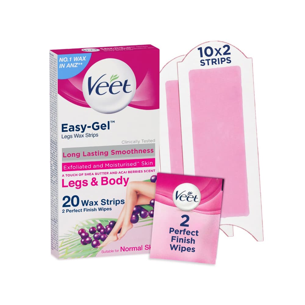 Veet Easy Gel 20 Wax Strip For Normal Skin +Lasting Smoothness